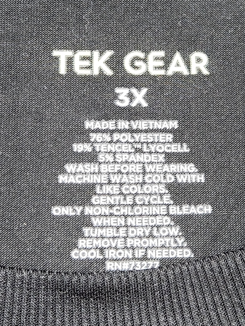 Tek Gear Black Athletic T Shirt Womens 3X Performance Stretch Gym Tee - Picture 5 of 5